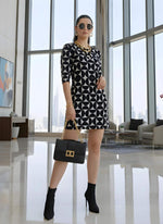 Women's Monochrome Arc Minimalist Oversized Dress