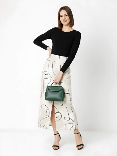 Women's Vienna Scribble Essence Midi Skirt