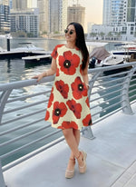 Women's Scarlet Bloom Rose Elegance Dress