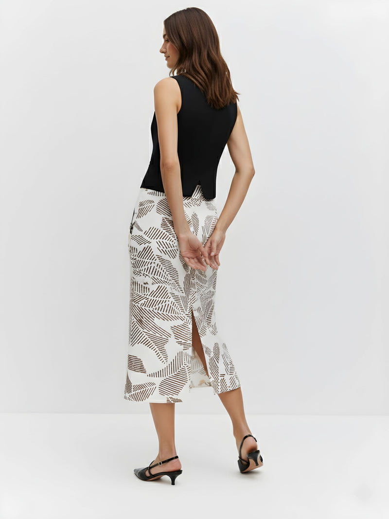 Women's Terra Line Foliage Harmony Midi Skirt